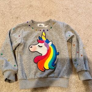 Lola + the Boys Unicorn Sweatshirt with rhinestones